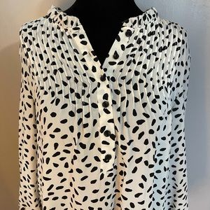 Beautiful black and white polka dot blouse